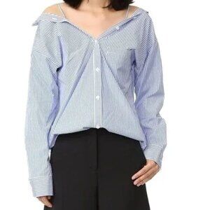 Theory Tamalee Taff Stripe Shirt